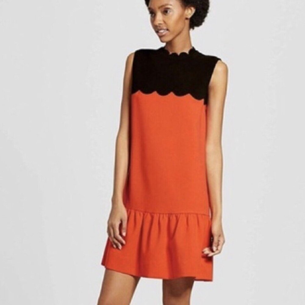 Victoria Beckham for Target | Dresses | Victoria Beckham X Target Orange Drop Waist Scallop Dress In Size Large | Poshmark Victoria Beckham for Target | Dresses | Victoria Beckham X Target Orange Drop Waist Scallop Dress In Size Large | Poshmark